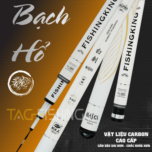 Cần tay vua câu bạch hổ 4,5 H, cần câu chính hãng Aduy fishing