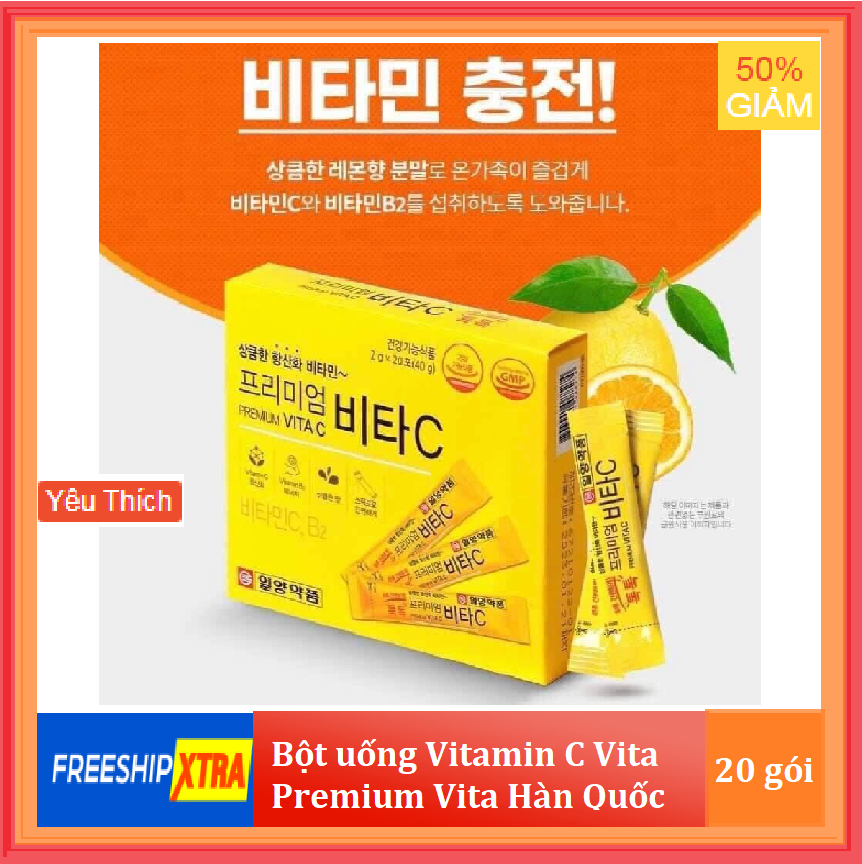 Bột uống Vitamin C Vita Premium Vita Hàn Quốc 20 gói