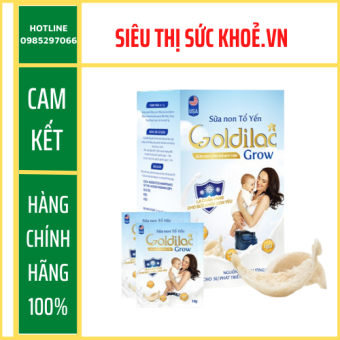 Sữa non tổ yến Goldilac Grow 1 hộp 280gram  - 1 hộp gồm 28 gói và mỗi gói 10 gram