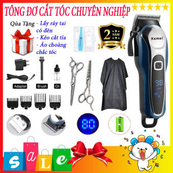 Tông đơ - tăng đơ cắt tóc Kemei 1995 - Máy cắt tóc chuyên nghiệp không dây phù hợp cắt cho mọi lứa tuổi trong gia đình hàng chính hãng