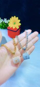 Dây Chuyền Nữ Bạch Kim Cao Cấp Givishop - D1705128 - Sáng Như Vàng Thật ( Cam Kết Không Đen, Không Ngứa, Chất Liệu Bạc Pha Hợp Kim Cao Cấp ) - { vòng cổ nữ bạc, vòng cổ đôi, vòng bạc nữ giá rẻ, vòng bạc nữ giá rẻ, vòng bạc}