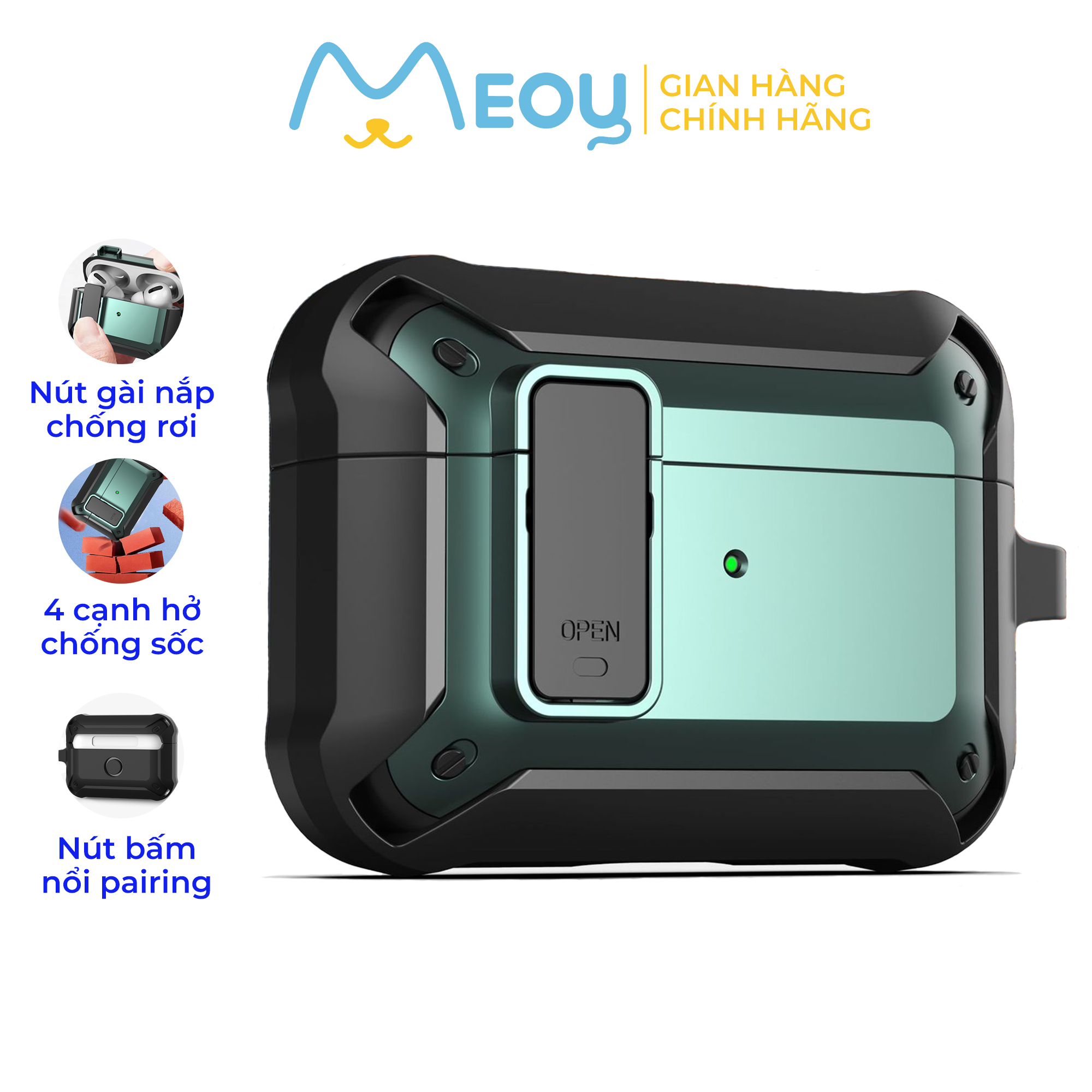 [HCM]Ốp Airpods Pro Chống Sốc cho airPods 1/2 và airpods Pro - Thiết kế chắc chắn Bảo vệ airpods chống va đập trầy sước