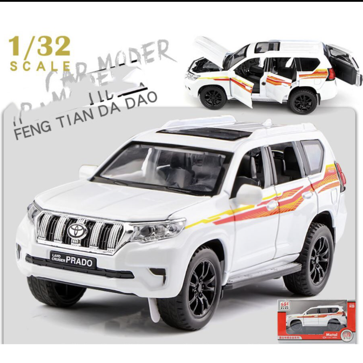 Xe mô hình sắt Toyota Land Cruiser Prado tỷ lệ 1:32