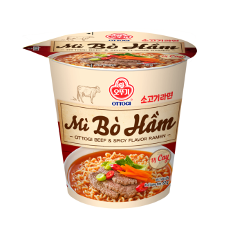 Mì ly ăn liền - Mì Bò Hầm vị cay 62g