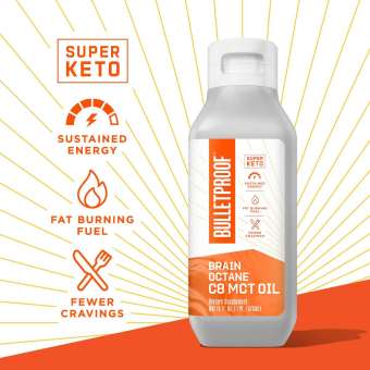 Dầu Dừa MCT C8 OIL - Bulletproof Brain - KETO GYM Bổ Sung Năng Lượng, Tốt Não - Không Béo - Giảm Cân-Tốt Tiêu Hóa 473ml