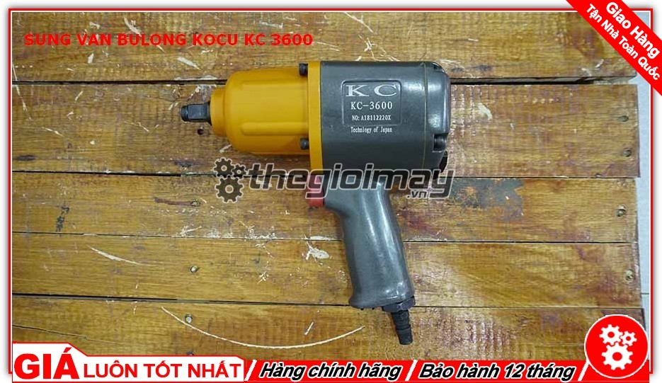 Máy vặn bu lông 2 búa 1/2 inch kocu kc-3600