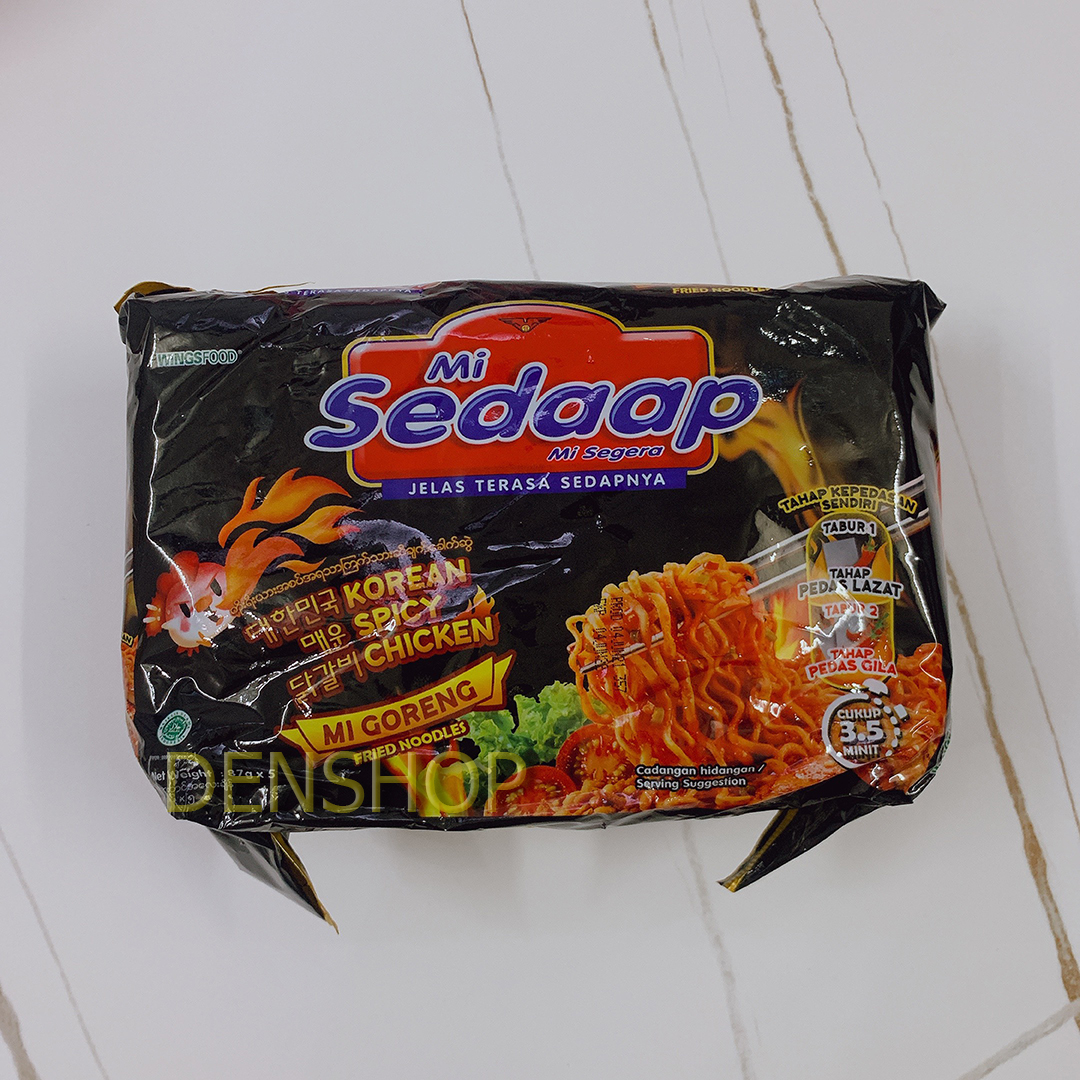 Mì trộn sedaap indo siêu ngon - vị gà cay hàn quốc - 1 lốc 5 gói