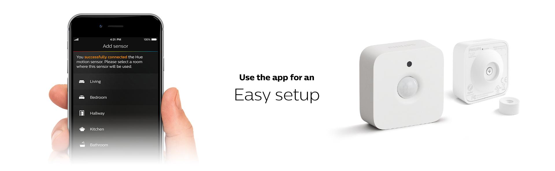 Philips Hue Smart Motion Sensor Installation-Free Exclusive for Philips Hue ...