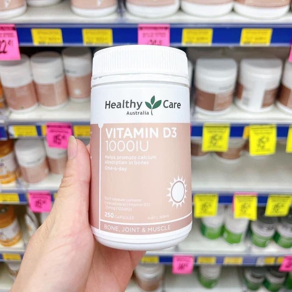 Vitamin d3 1000iu healthy care - 250 capsules