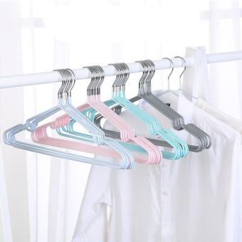 Set 10 mắc quần áo inox bọc nhựa cao cấp chống bay hằn cho người lớn và trẻ em