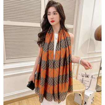 [LOẠI 1]Khăn lụa dài quàng cổ CAM VIỀN cao cấp 80x180 cm Khăn lụa ThyThy, choàng tắm đi biển, làm áo kiểu, khoác áo dài
