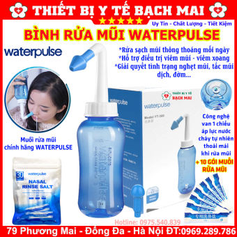 Bình Rửa Mũi WATERPULSE 300/500ml Hỗ Trợ Rửa Sạch Mũi, Viêm Mũi, Viêm Xoang, Dịch Mũi, Nghẹt Mũi
