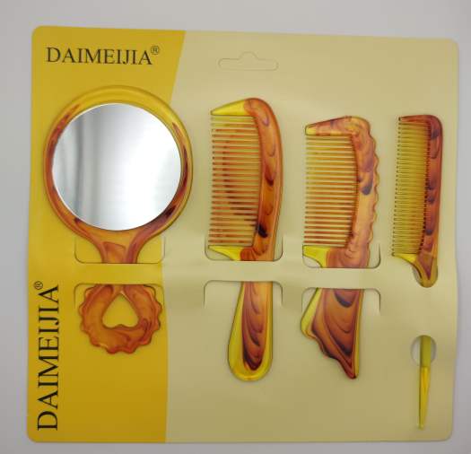 Combo 4 Cây Gương Lược Chải Tóc Nam Nữ Lược Chải Tóc Gia Đình Cao Cấp Sang Trọng