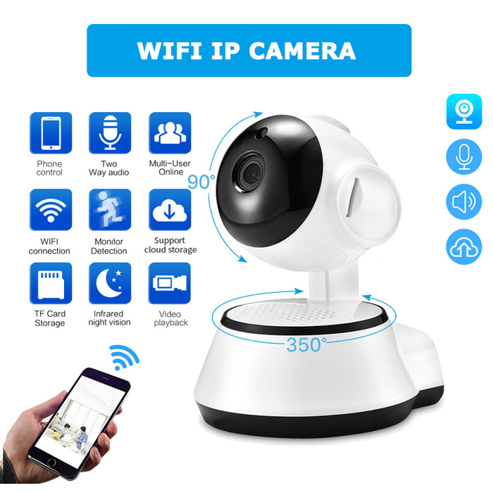 	 Kamera Cctv Mini Sambung Ke Hp V380 Q6 Hd1080P Wireless Mini Ip Cctv Cctv Mini Sambung Ke Hp Cctv Bi 	