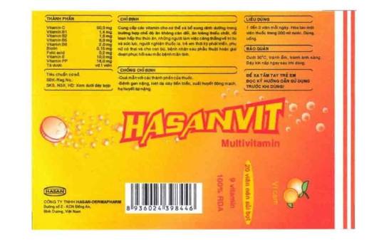 Viên sủi bổ sung vitamin Hasanvit lọ 20 viên