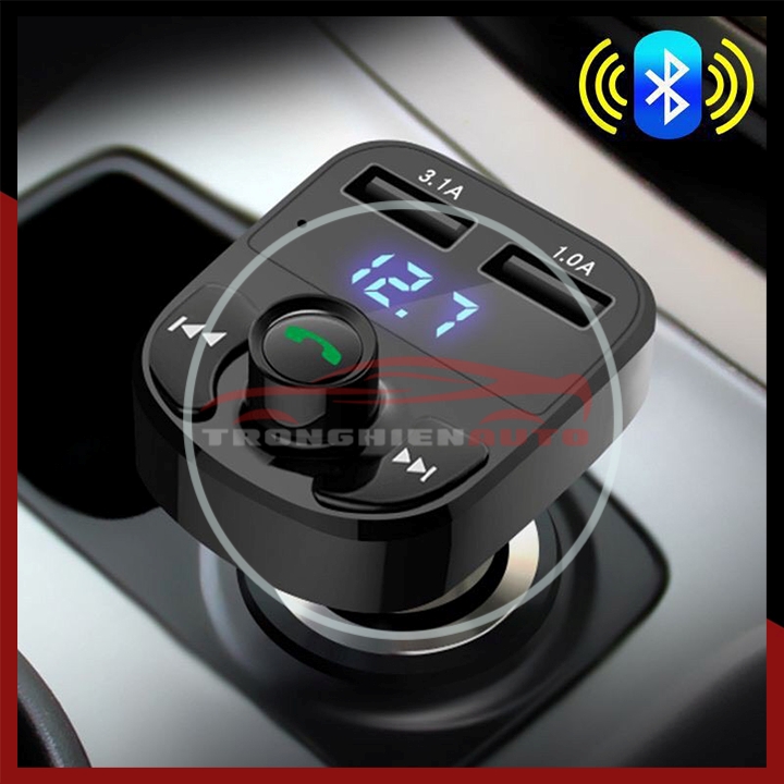 Tẩu Nghe Nhạc Bluetooth Kiêm Sạc Điện Thoại Đa Năng Cho Ô Tô Xe Hơi Hyundai HY-82 (Hỗ trợ chơi nhạc thẻ nhớ và USB)