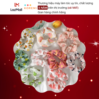 KOREMI Dây Thun Cột Tóc Scrunchies Fruit New Trend Style Hàn Quốc