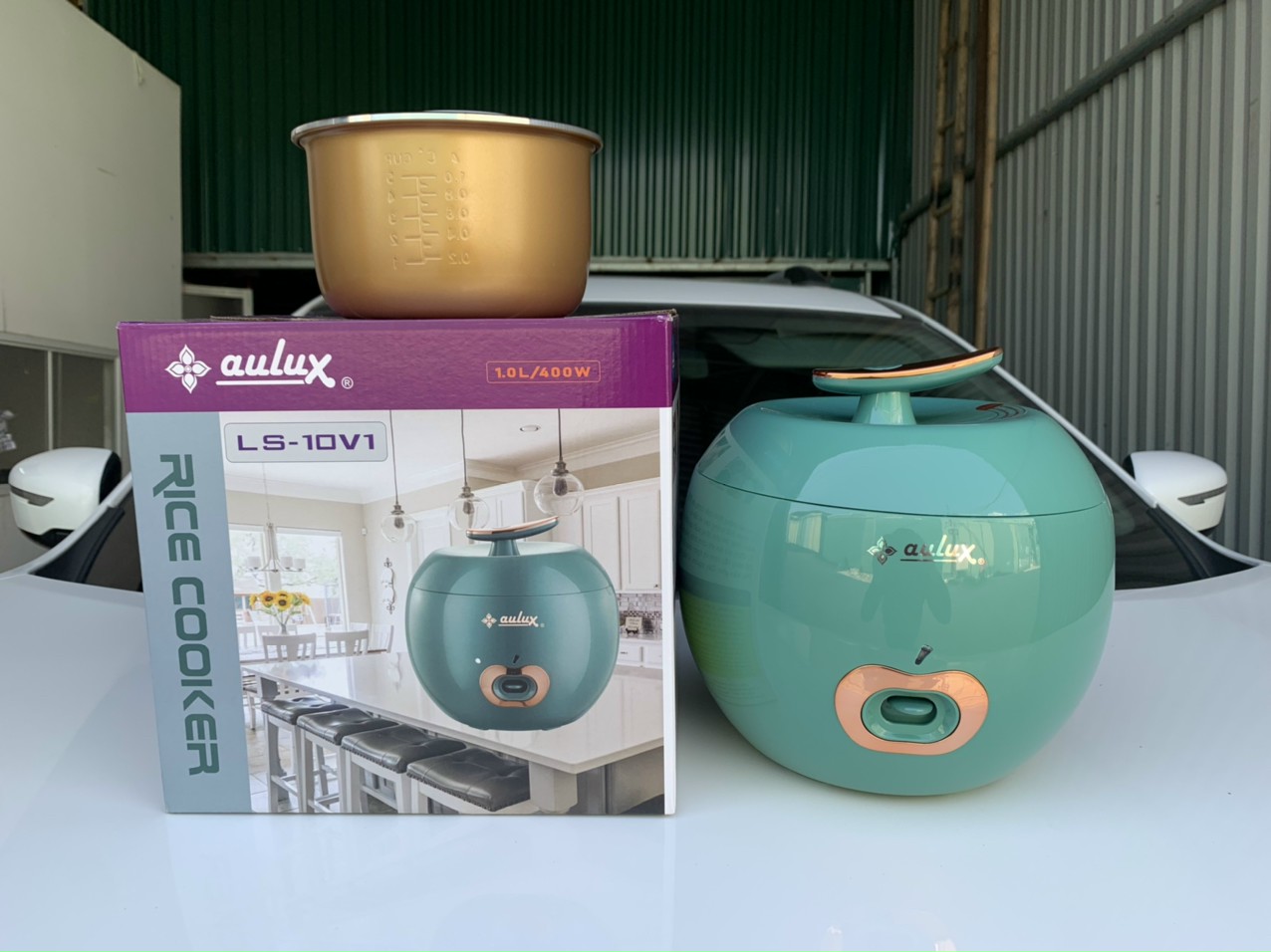Nồi cơm điện 1 lít hình quả táo dễ thương Aulux -10V1- Bảo hành 12 tháng