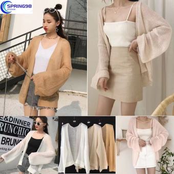 Áo Khoác Cardigan Len Mỏng Cho Nữ Phong Cách Ulzzang Phù Hợp Đi Đà Lạt (D3-3-4)