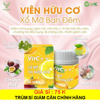 Viên xổ mỡ ban đêm VitC / thải mỡ Vit C / kẹo Vit-C ( 14 vien ) -  Trùm Giảm Cân Chính Hãng