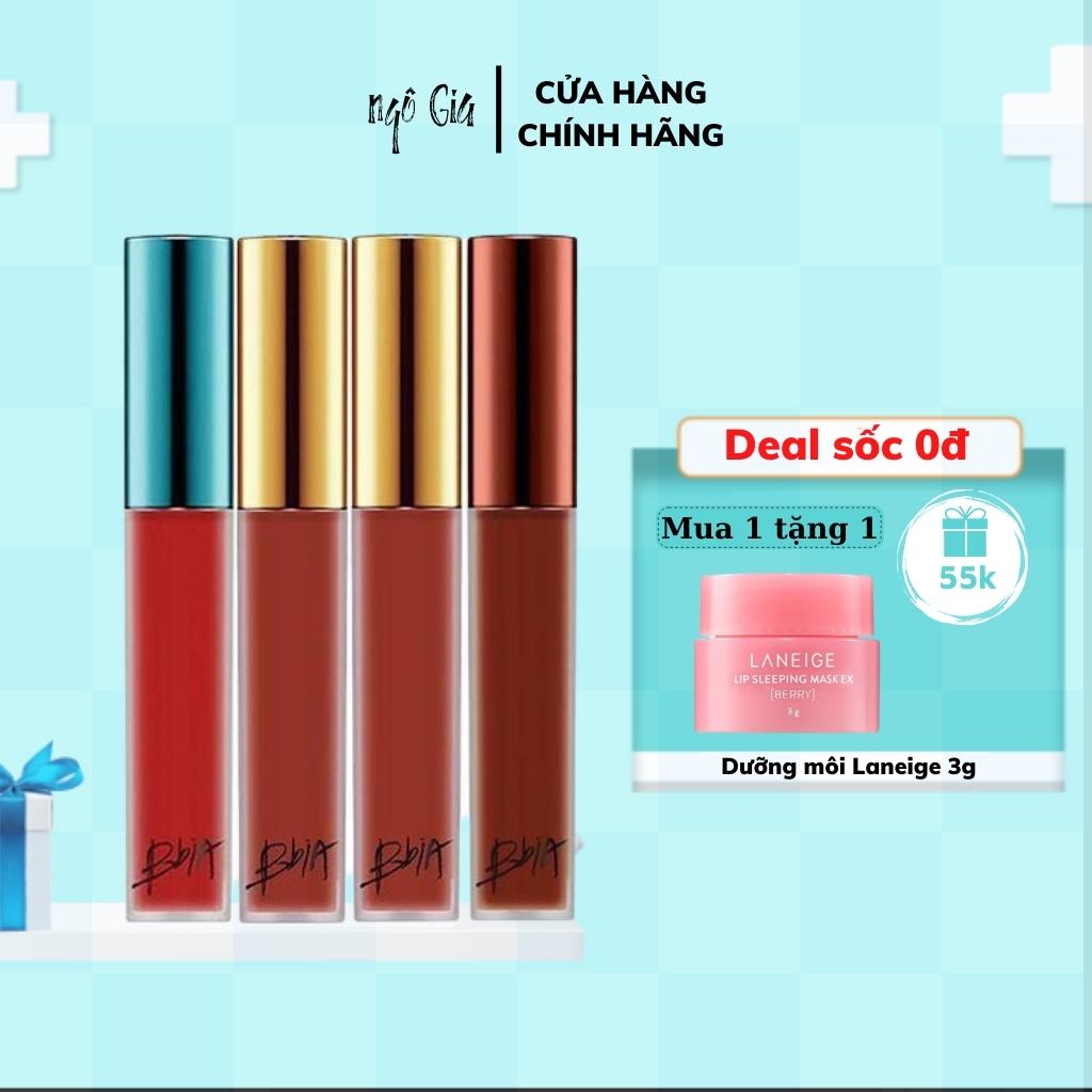 Son kem lì, lên màu siêu chuẩn Bbia Last Velvet Lip Tint 5g mầu 02, 03, 04, 12,14,15, 24, 25. dhc son dưỡng môi, son không trôi - Sale Chính hãng