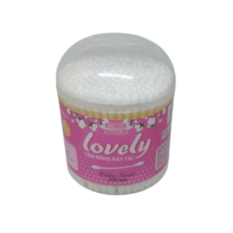Hộp bông gòn ráy tai Lovely-Bông ráy tai hộp(khoảng 200 cây)