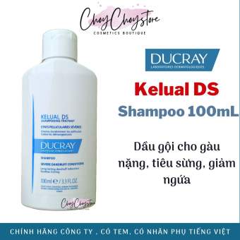 Dầu Gội Ducray Kelual DS Shampoo 100mL Cho Gàu Nặng, Tiêu Sừng, Chống Ngứa, Giảm Đỏ (TEM DKSH)