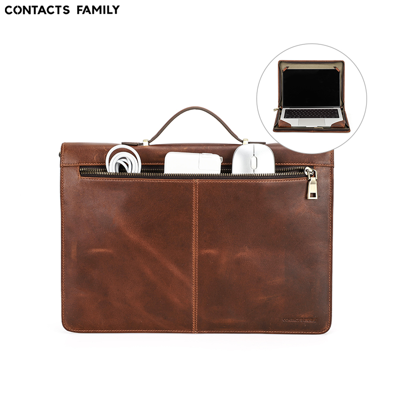 เคสหนังแท้สำหรับ Macbook Pro 14.2นิ้ว,กระเป๋าซองใส่แล็ปท็อปเดินทางธุรกิจแบบพกพาหนังวัว2021
