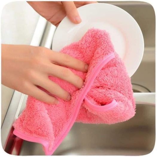 Khăn Lau Tay Nhà Bếp Có Móc Treo, Chất Cotton Thấm Hút Tốt, Lau Chùi Cực Sạch, TGTI12