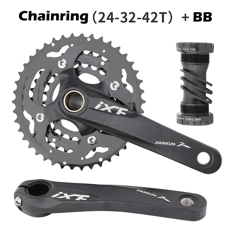 IXF Crank HT2 Crankset Hollowtech BB Plus Triple Chainring 24-32-42T Harga 550,000 rupiah*Gratis Ongkir