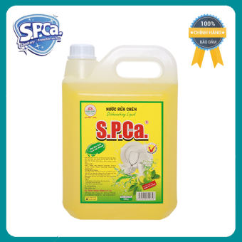 Nước Rửa Chén SPCA (5Kg) Nước Rửa Bát Chiết Xuất Chanh Và Trà Xanh
