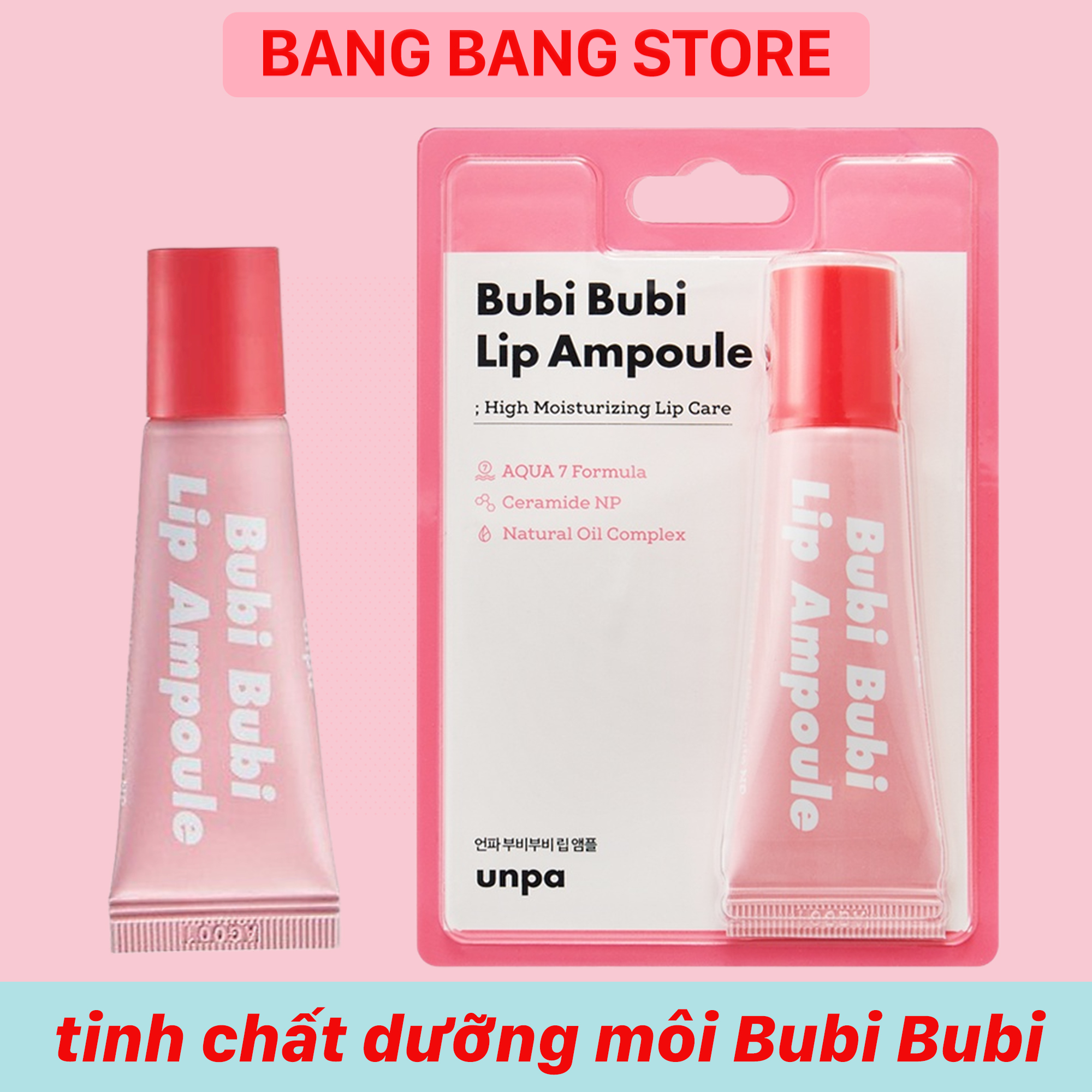 Tinh chất dưỡng môi căng mọng Unpa Bubi Bubi Lip Ampoule 10ml NPP Bangbangstore