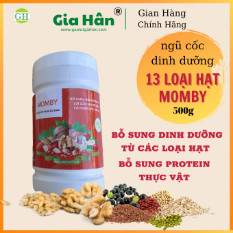 Ngũ cốc 13 loại hạt bổ sung dinh dưỡng MOMBY. Ngũ cốc dinh dưỡng, giúp bổ sung dinh dưỡng từ các loại hạt cao cấp và bổ dưỡng , hạt óc chó, hạnh nhân, các loại đậu, gạo lứt.