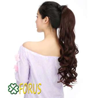 Tóc giả cột xoăn 60cm C149, màu [nâu đen 4#]