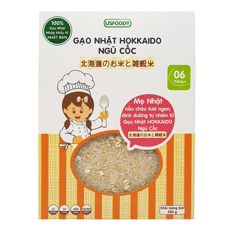 Gạo Nhật Hokkaido Ngũ Cốc 500gram Cho Bé (6M+)