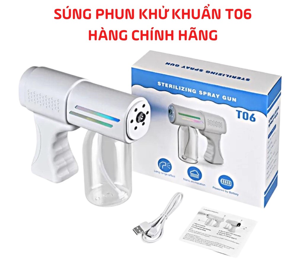 Máy phun khử khuẩn nano cầm tay t06 - xịt diệt khuẩn, khử trùng - gọn nhẹ, tiện dụng