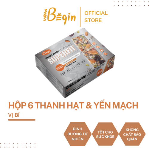 SUPERFIT - THANH NĂNG LƯỢNG YẾN MẠCH - VỊ BÍ - HỘP (6 THANH)