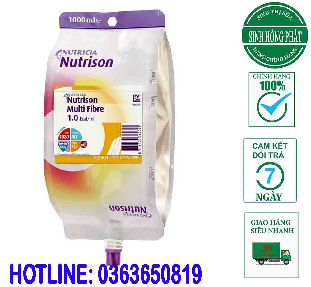 Sữa Nutrison Multi Fibre Dinh Dưỡng Giàu Chất Xơ Cho Người Ăn Qua Xông (1000ml)