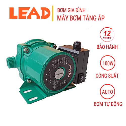 Bơm tăng áp lead le15-9a, 100w, chạy tự động, không ồn, công nghệ nhật bản