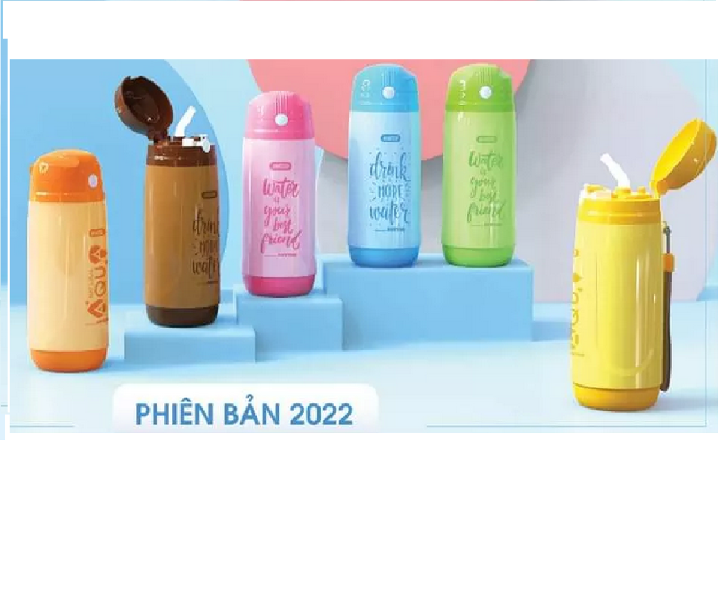 Bình nước học sinh duy tân 500ml- có dây đeo tiện lợi