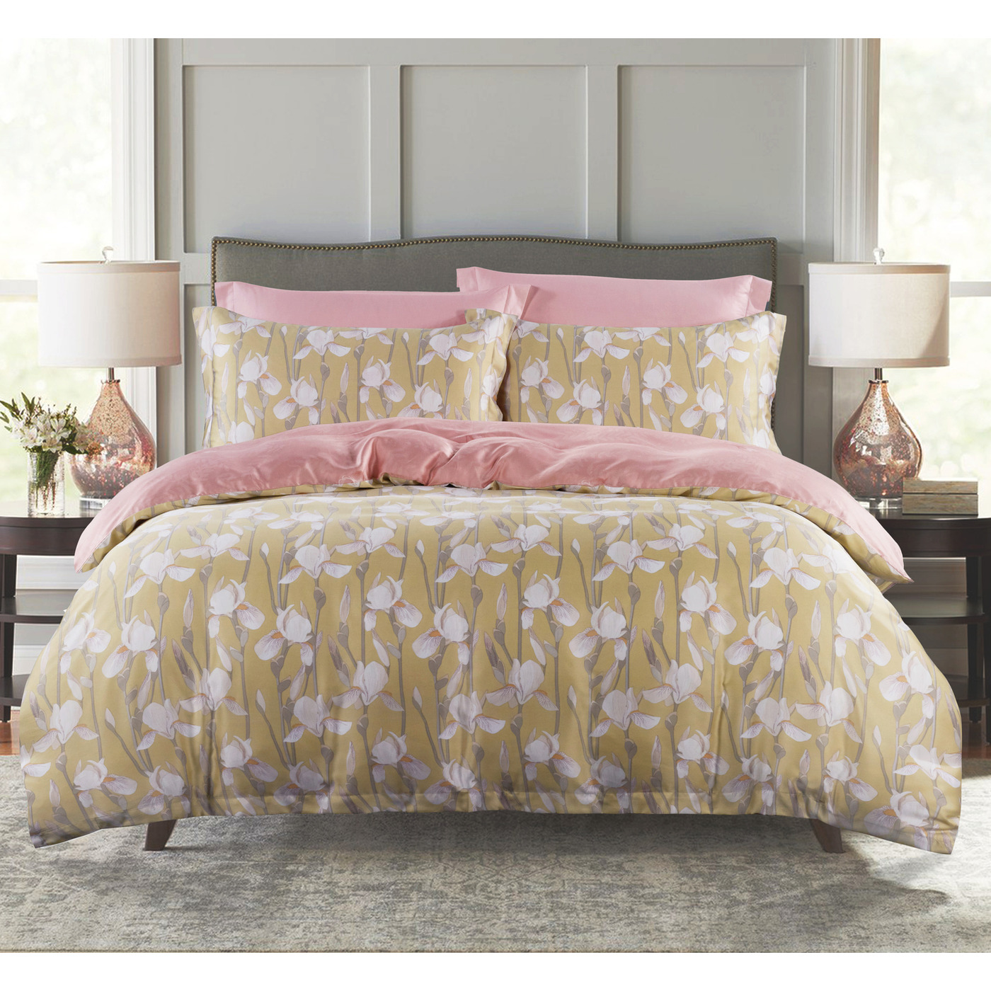 (Quilt Cover Set) Horgen Silky Soft Series 100% Tencel Print Quilt Cover Set · v3
