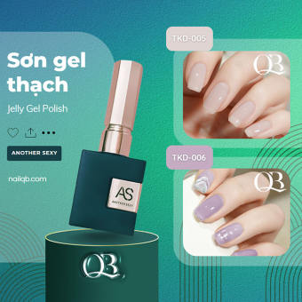 Sơn gel AS chai vuông màu thạch tím mã TKD 005 - TKD 006 15ml (cần hơ đèn)