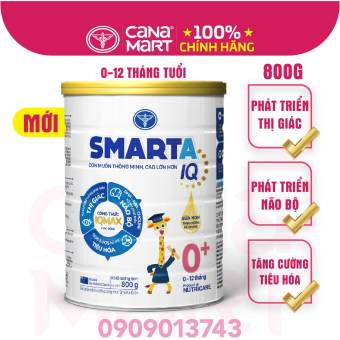 Sữa bột Nutricare Smarta IQ 0+ giúp trẻ phát triển trí não (800g)