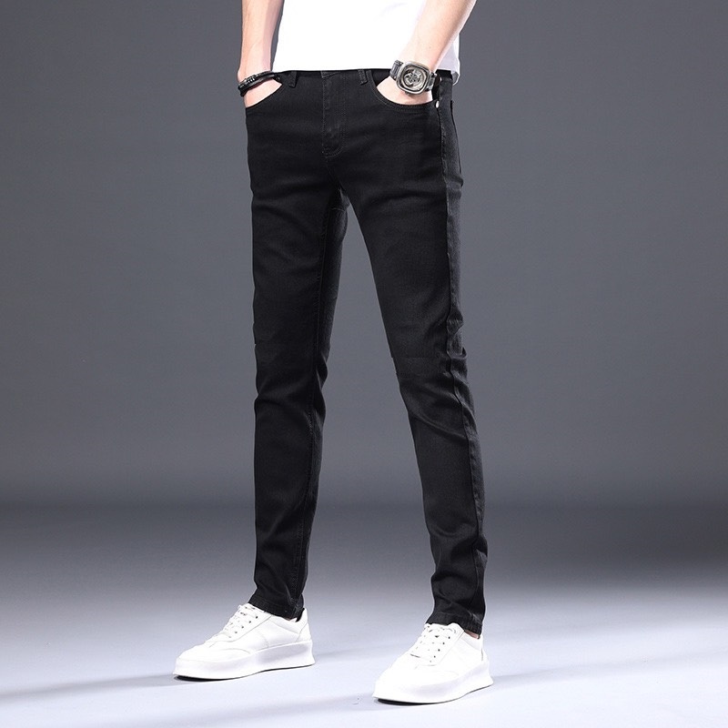 Quần Jean Nam TMJ 01 L9 ĐEN TRƠN NAM Phong Cách Thời Trang (Có Size Đại) - Màu Như Hình