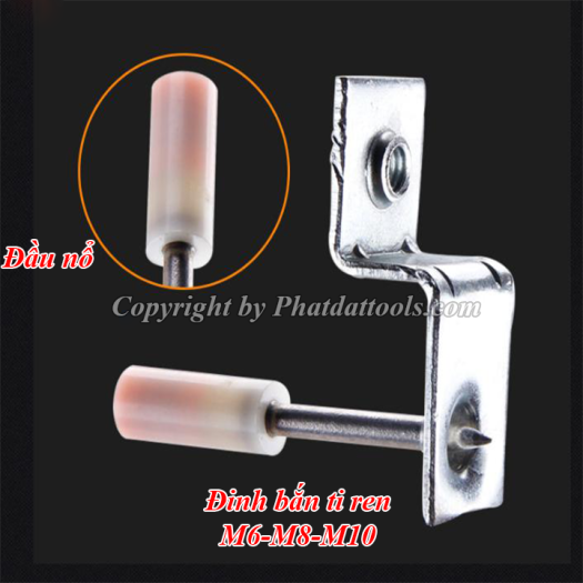 Tắc kê nổ treo ti M6-M8-M10 cho máy bắn ti trần-Hộp 100 cái-Hàng cao cấp không xịt