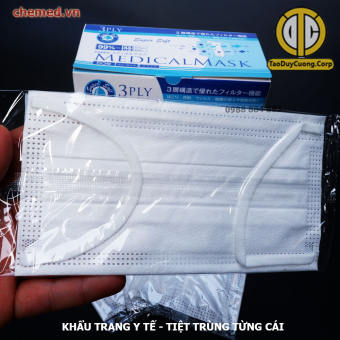 Khẩu trang y tế CN Nhật Bản tiệt trùng từng chiếc (có kháng khuẩn) Kawanishi
