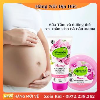 Sữa tắm và dưỡng thể Alverde Mama cho bà bầu và sau sinh của Đức
