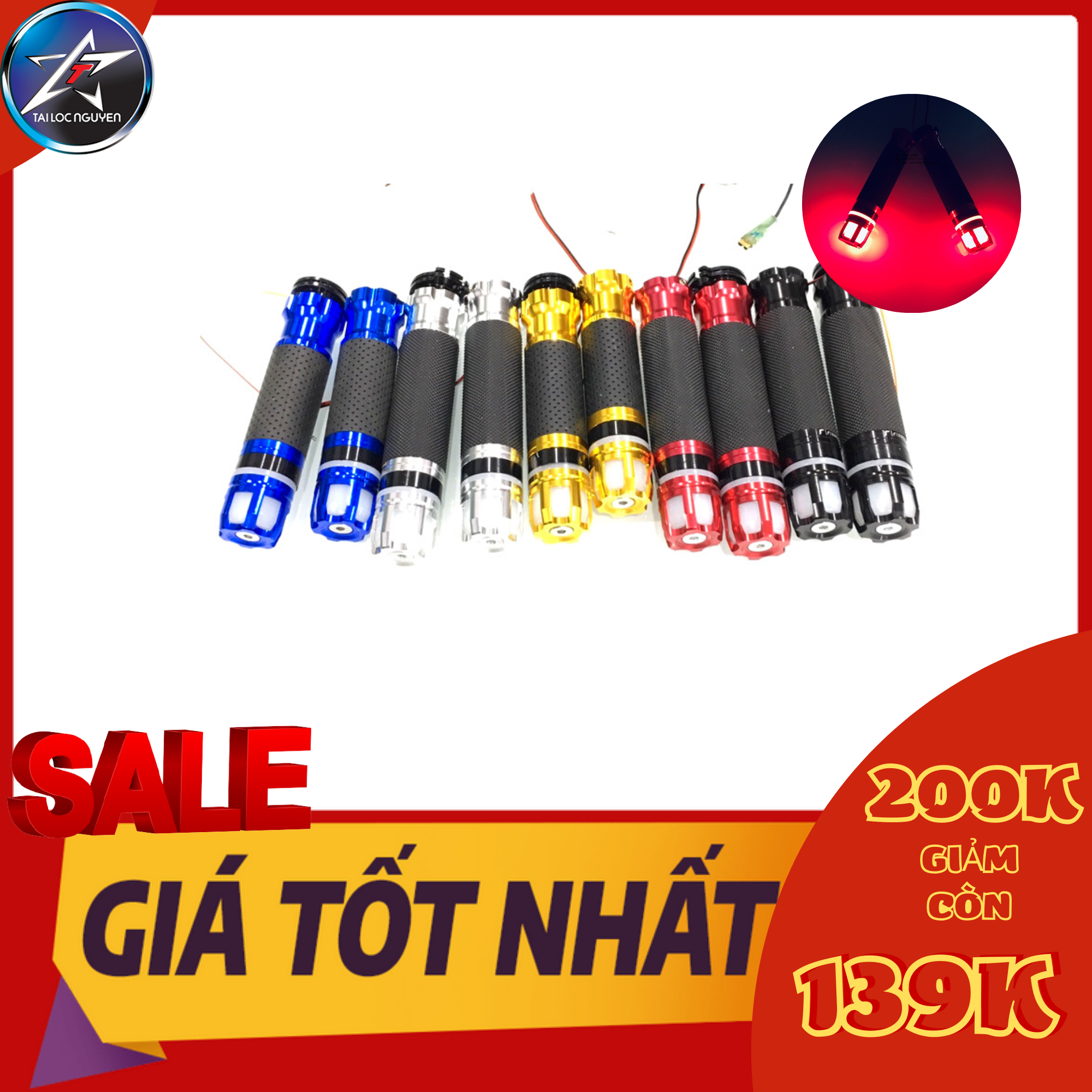 Bao tay xe máy gù led