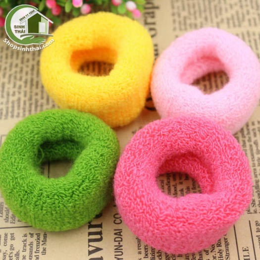 Dây thun cột tóc bản lớn - dây len buộc tóc nhiều màu - dây thun lớn búi tóc - giao màu ngẫu nhiên