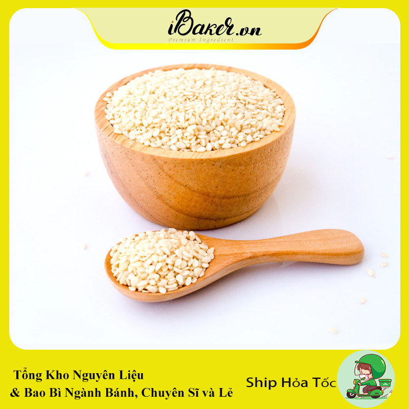 Mè trắng, vừng trắng sống chưa rang bnfood/glassy